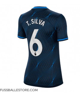 Günstige Chelsea Thiago Silva #6 Auswärtstrikot Damen 2023-24 Kurzarm